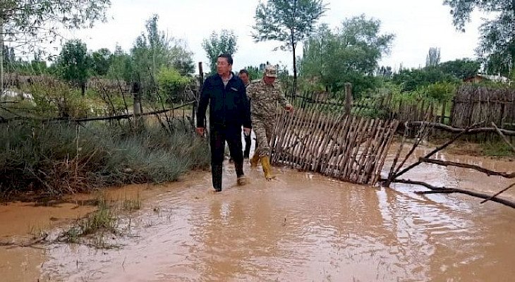 Қырғызстанда нөсер жаңбырдан кейін сел жүрді