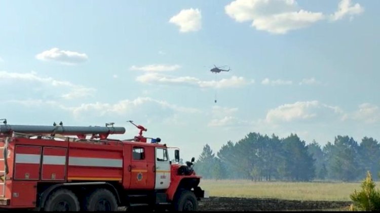 Абай облысында өрт сөндірушілер үш учаскеде қызыл жалынмен алысып жатыр