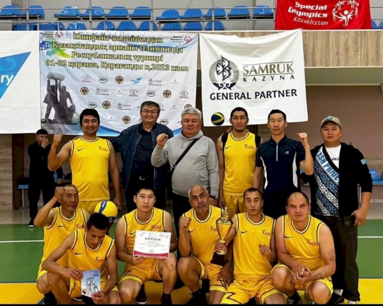 Алматылық психологиялық мүгедек спортшылар волейболдан республикалық жарыста бірінші орынды иеленді