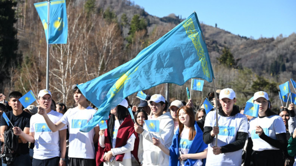 Алматыда "Менің Туым, менің Гимнім" патриоттық шарасы өтті