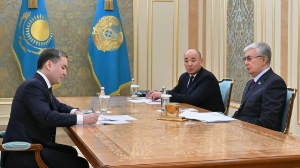 Қасым-Жомарт Тоқаев Өнеркәсіп және құрылыс министрі Ерсайын Нағаспаевты қабылдады