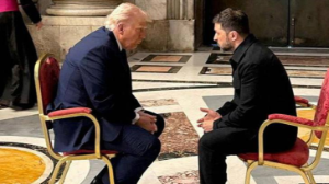 Д. Трамп пен В. Зеленский Ватиканда кездесті