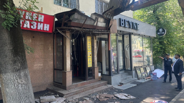 الماتىنىڭ ورتالىعىندا تۇرعىن ءۇي ماڭىنداعى ەكى قوسالقى نىسان ءسۇرىلىپ جاتىر