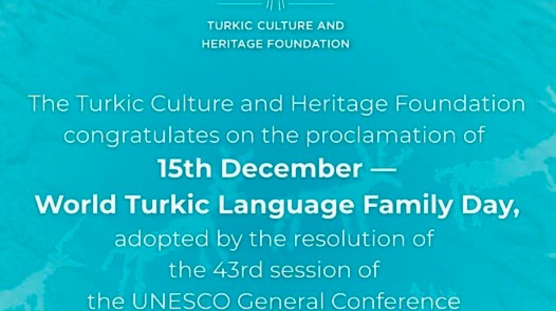 15 جەلتوقسان - دۇنيەجۇزىلىك تۇركى ءتىلى توبىنىڭ كۇنى