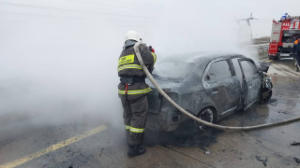 Павлодар облысында көлік түгі қалмай өртеніп кеткен