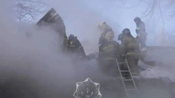 Астанада жер үй өртеніп, жарылыс болды (ВИДЕО)