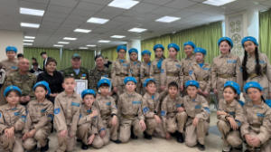 Ұлтық ұлан қамқорлығындағы мектеп-лицейде  «Ер есімі – ел есінде!» ерлік сабағы өткізілді