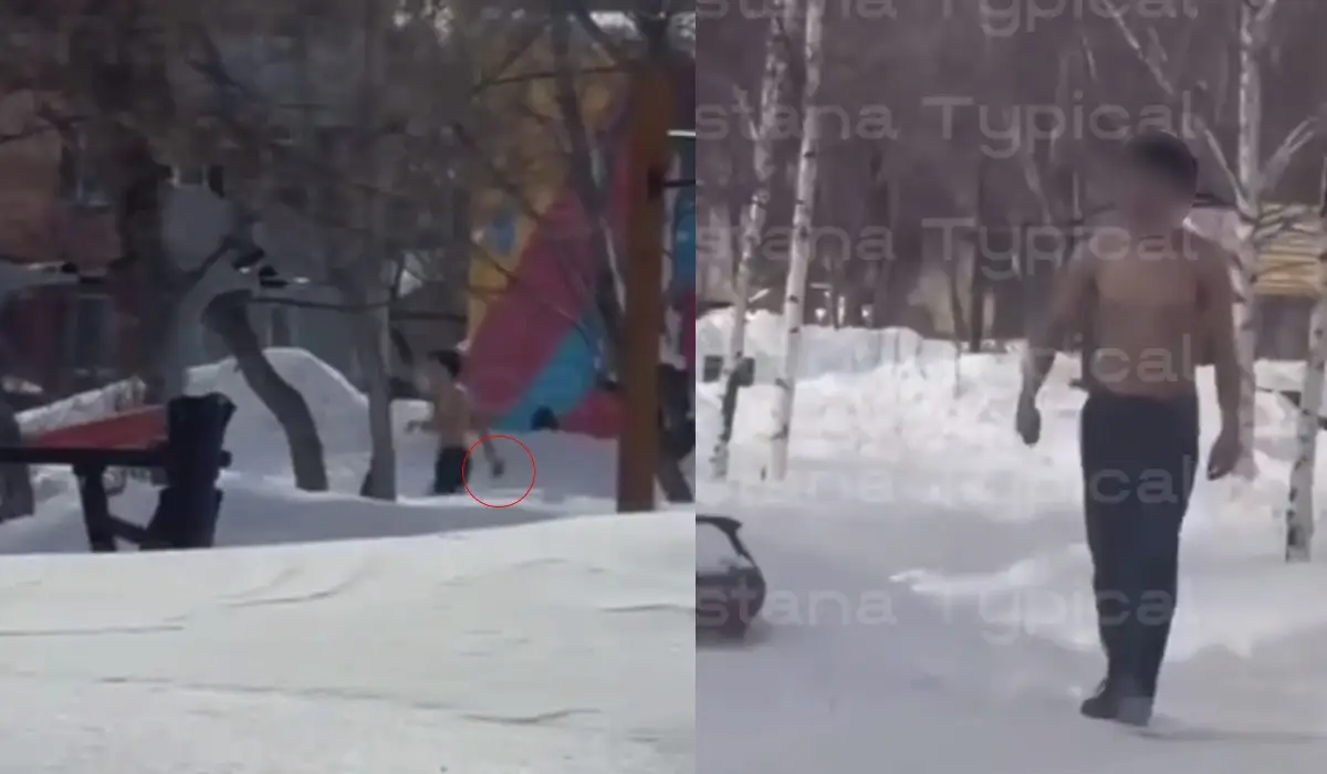 Астанада көшеде пышақ ұстап жүгірген ер адам ұсталды