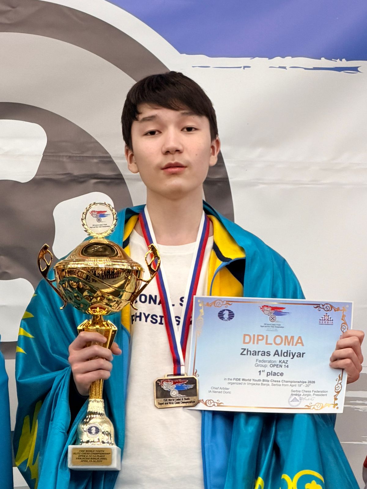 Алматылық шахматшы жасөспірімдер арасындағы әлем чемпионатының  жеңімпазы атанды