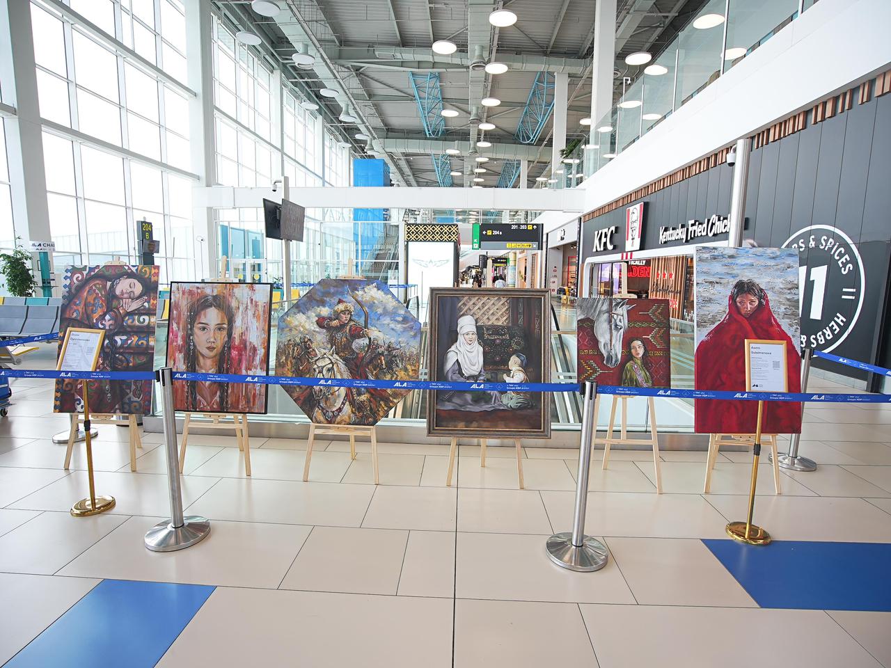 Алматы әуежайында заманауи өнер көрмесі ашылды