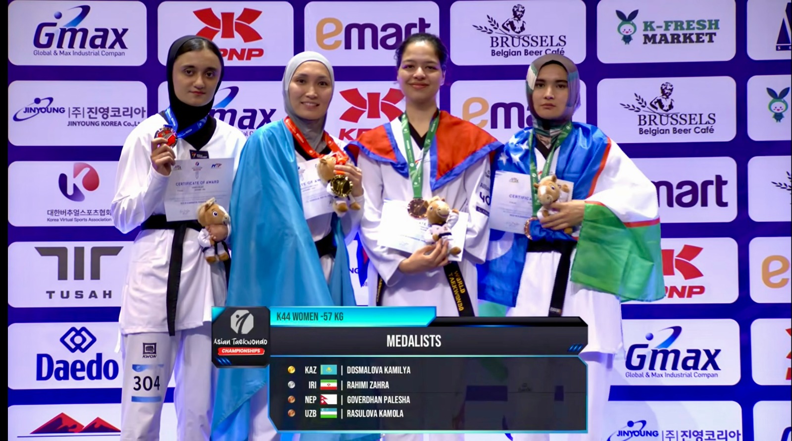 Алматылық Камиля Досмалова пара таэквондодан Азия чемпионы атанды