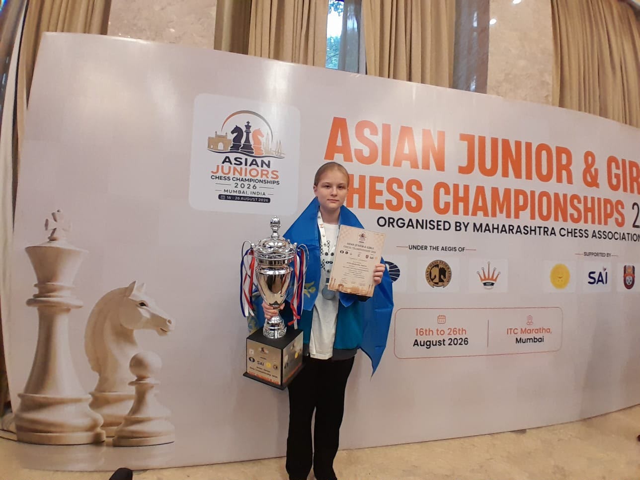15 жасар алматылық Мария Холявко шахматтан Азия чемпионатының күміс жүлдесін жеңіп алды